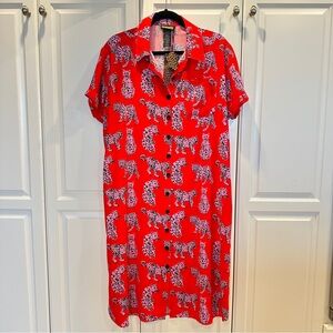 Nooworks River Dress in Sondler Cat, Size M, rare